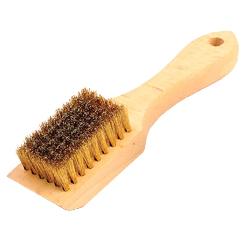 Small Brass Bristle Sidewall Tire Brush W/ Wood Handle Tmrmi985 The Main Resource 1