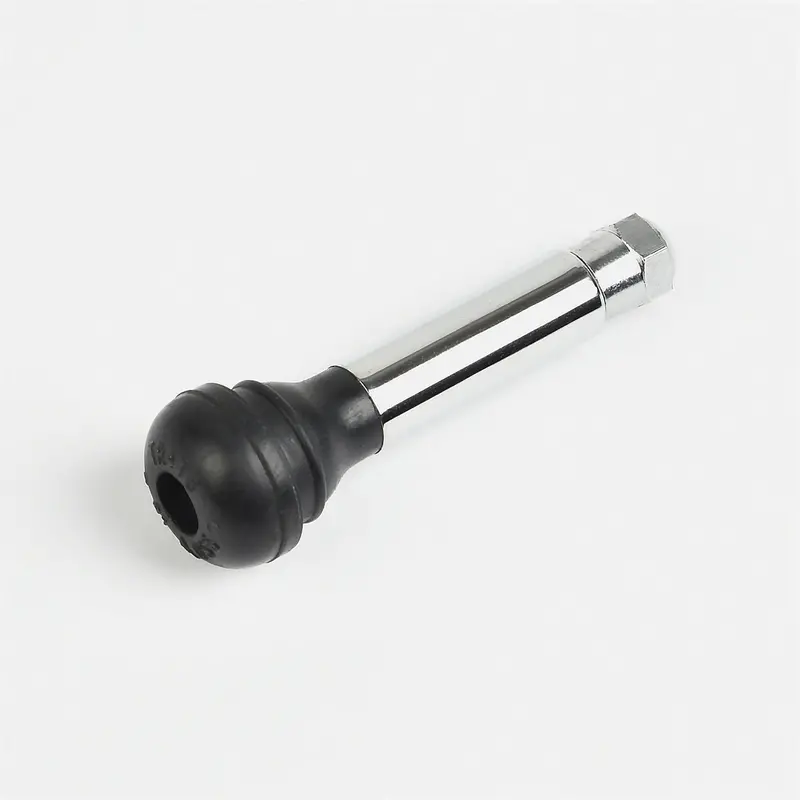 Snap In Tire Valve Height 2.00" -.453" Valve Hole With Chrome Sleeve And Chrome Cap Tmrtr418cs-100 The Main Resource 1