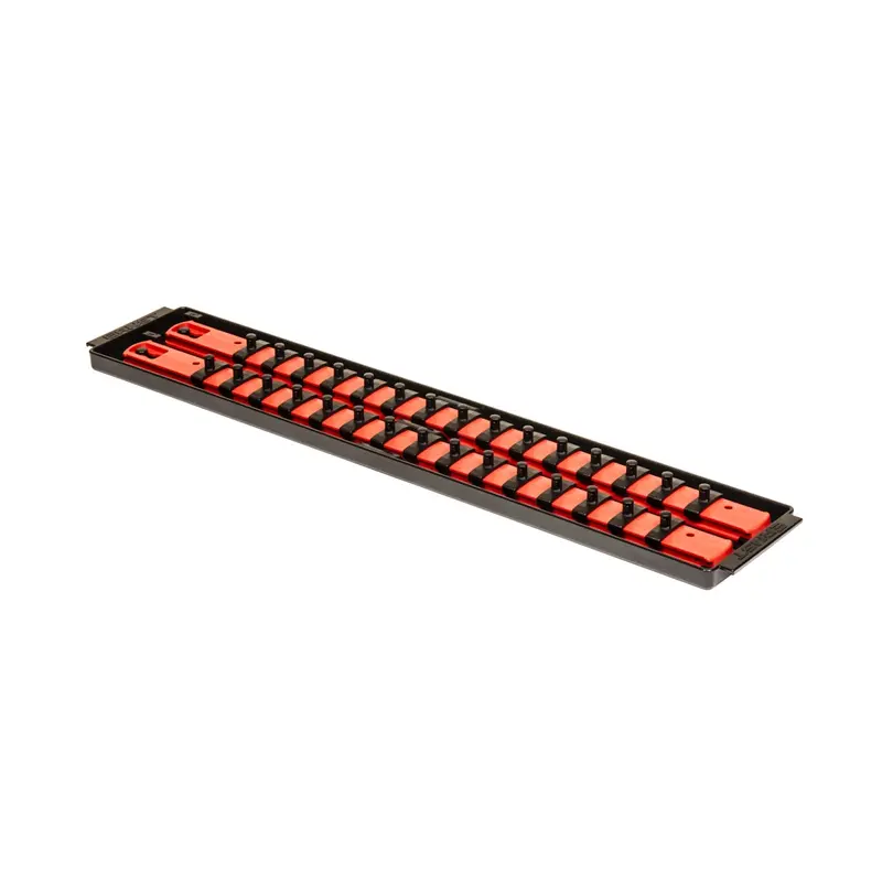 Socket Boss, 2 Rail Socket Tray, Red - 1/4 In. Drive Ern8452 Ernst Mfg. 1