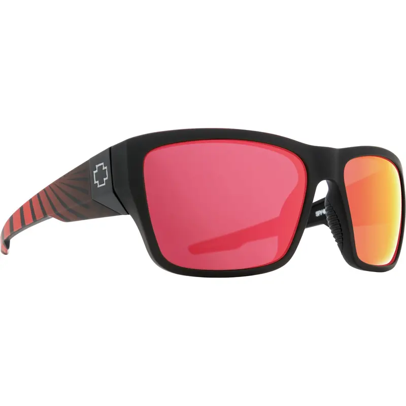 Spy Optic Dirty Mo 2 Sunglasses, Matte Black Red Burst Frame W/ Hd Plus Rose Polar W/ Red Spectra Mirror Lens Spo6700000000018 Spy Optic Inc 1