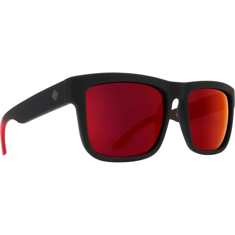 Spy Optic Discord Sunglasses, Soft Matte Black Red Fade Frame W/ Hd Plus Gray Green W/ Red Light Spectra Mirror Lens Spo673119803673 Spy Optic Inc 1