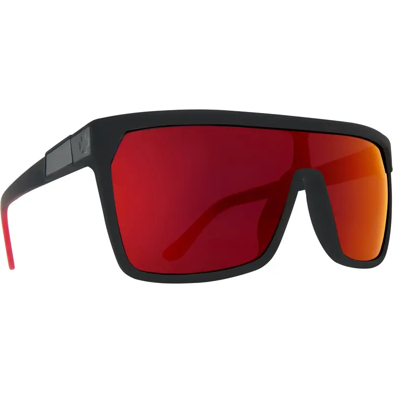 Spy Optic Flynn Sunglasses, Soft Matte Black Red Fade Frame W/ Hd Plus Gray Green W/ Red Light Spectra Mirror Lens Spo670323803673 Spy Optic Inc 1