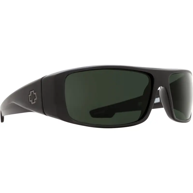 Spy Optic Logan Sunglasses, Black Frame And Happy Gray Green Lens Spo670939038863 Spy Optic Inc 1