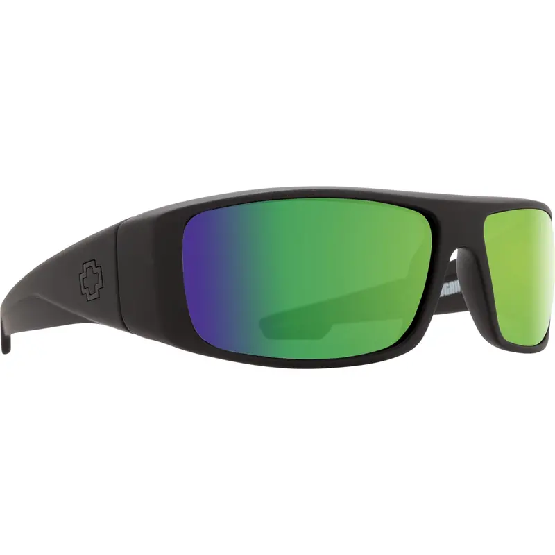 Spy Optic Logan Sunglasses, Matte Black Frame And Hd Plus Bronze Polar W/ Green Spectra Mirror Lens Spo670939374861 Spy Optic Inc 1