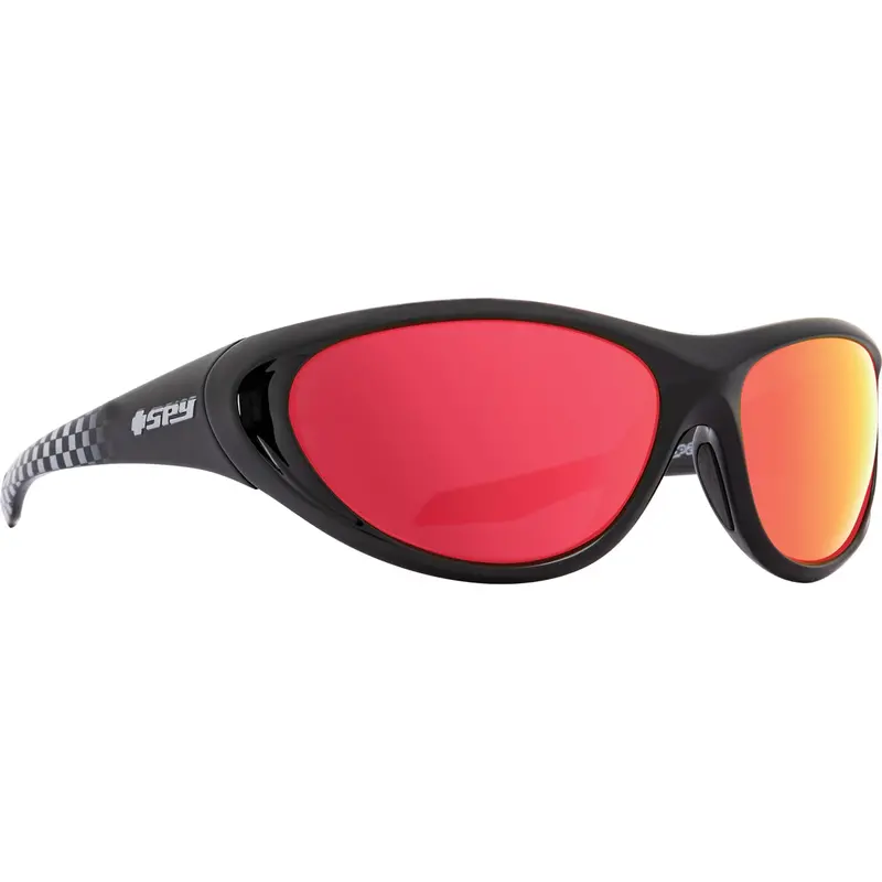 Spy Optic Scoop 2 Glasses, Black Checkered Fade Frame W/ Hd Plus Rose W/ Red Spectra Mirror Lens Spo6700000000021 Spy Optic Inc 1