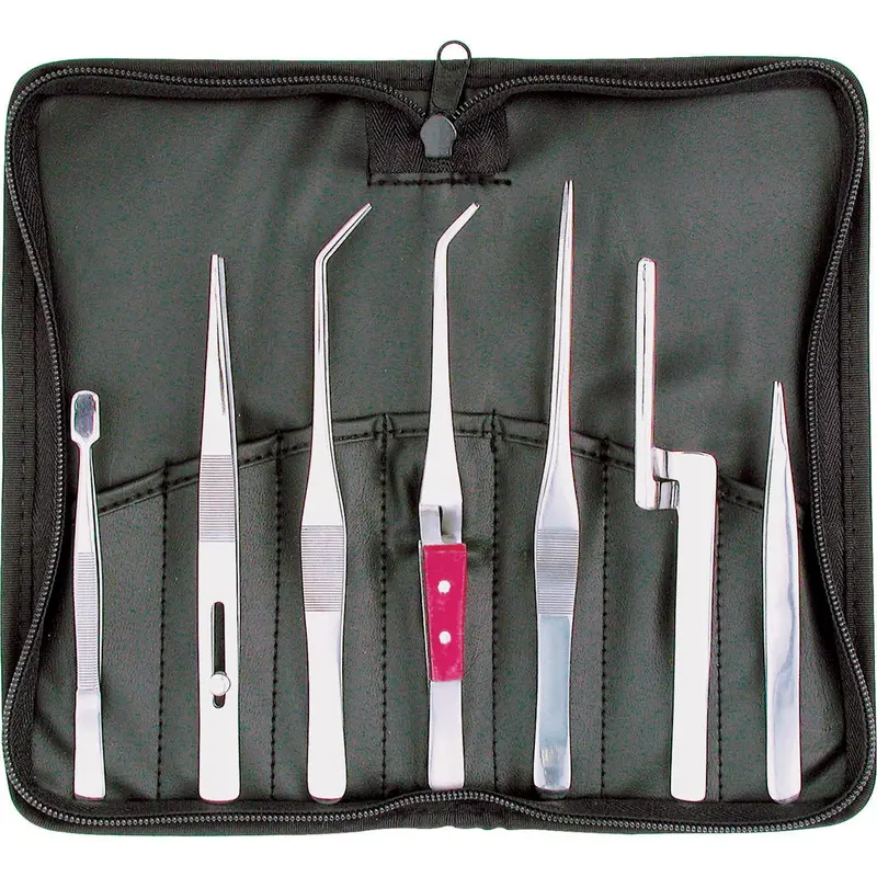 Steelman 7-Piece Tweezer Set In Black Vinyl Pouch Jsp05600 J S Products (Steelman) 1
