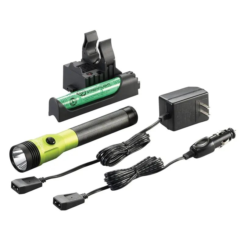 Stinger Ds Led Hl Rechargeable Flashlight, 120/Dc Piggyback Holder, Lime, 800 Lumens Stl75488 Streamlight 1