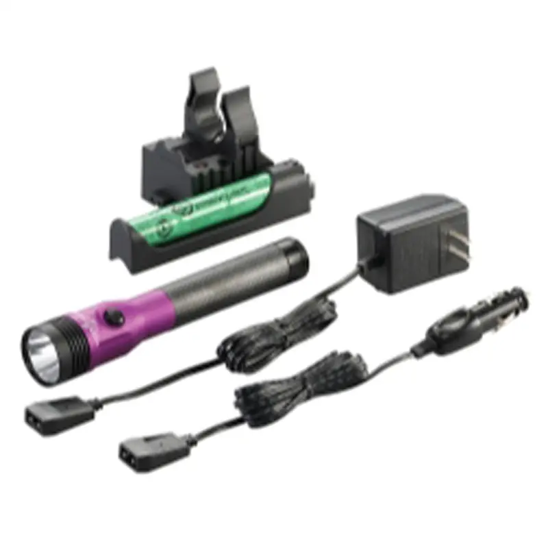 Stinger Ds Led Hl Rechargeable Flashlight, 120/Dc Piggyback Holder, Purple, 800 Lumens Stl75492 Streamlight 1