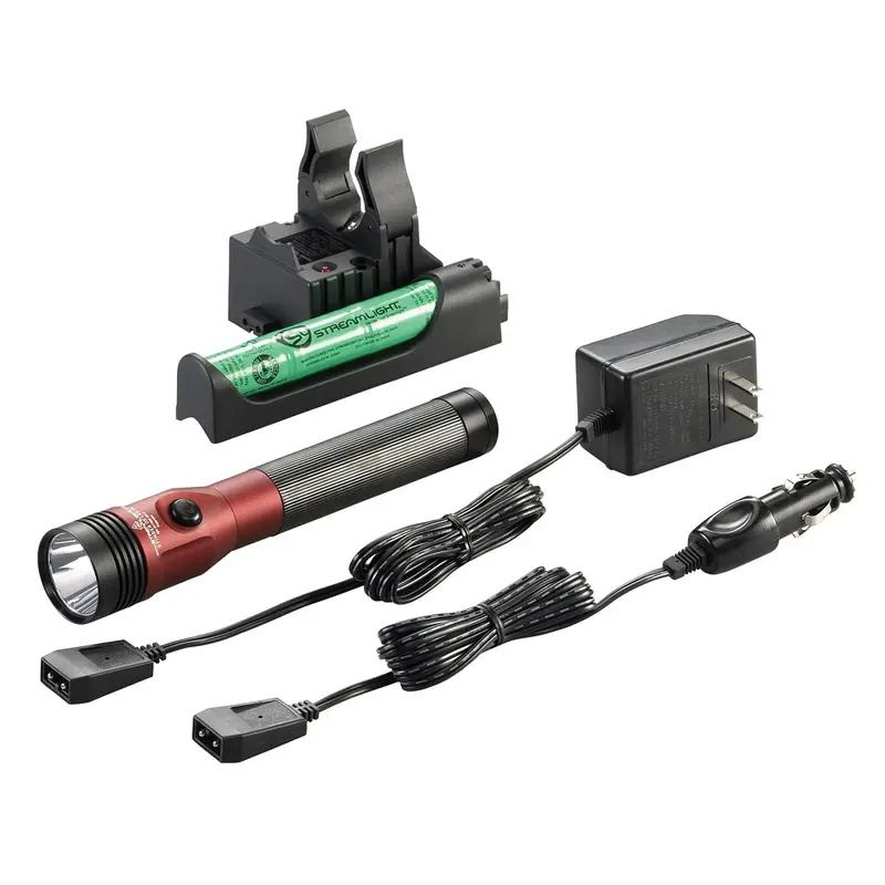 Stinger Ds Led Hl Rechargeable Flashlight, 120/Dc Piggyback Holder, Red, 800 Lumens Stl75494 Streamlight 1