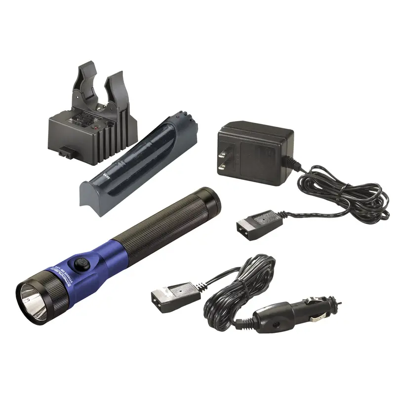 Stinger Ds Led Rechargeable Flashlight With Ac/Dc And Piggyback - Blue Stl75617 Streamlight 1