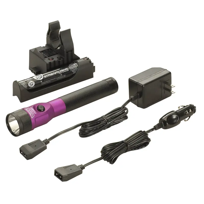Stinger Ds Led Rechargeable Flashlight With Ac/Dc And Piggyback Holder - Purple Stl75978 Streamlight 1