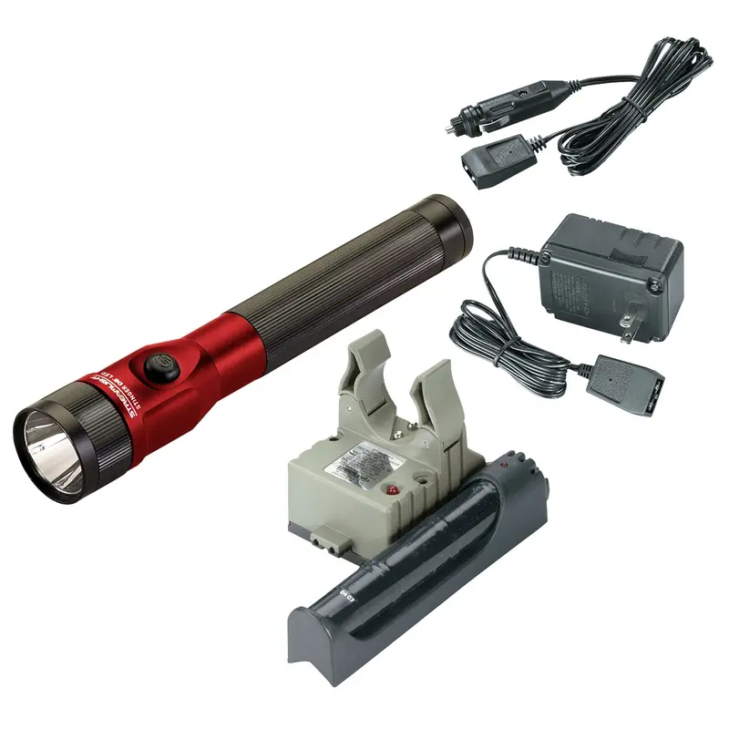 Stinger Ds Led Rechargeable Flashlight With Ac/Dc And Piggyback - Red Stl75616 Streamlight 1