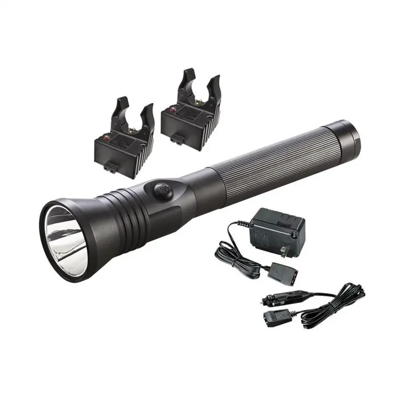 Stinger Led Hp Flashlight With 120V Ac/12V Dc Chargers, Black Stl75763 Streamlight 1