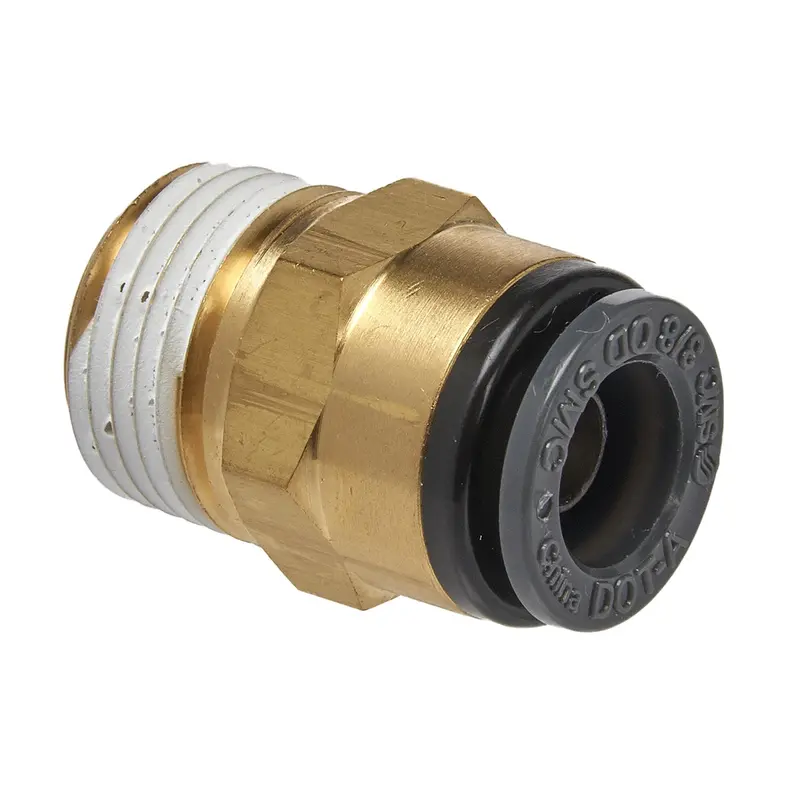 Straight Male Connector 3/8 In Tube X 3/8 In Npt (2) Srrabm340 S.U.R. And R Auto Parts 1