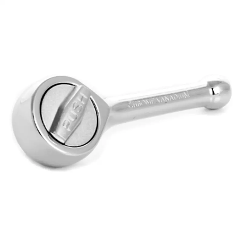 Stubby Chrome Ratchet, 3/8" Drive, Round Head, Quick Release, 3-15/16" Long Wlmw38113 Wilmar Corp. / Performance Tool 1