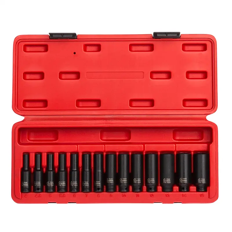 Sunex Tools 14-Piece 1/4 In. Drive Deep Metric Magnetic Impact Socket Set Sun1831 Sunex 1