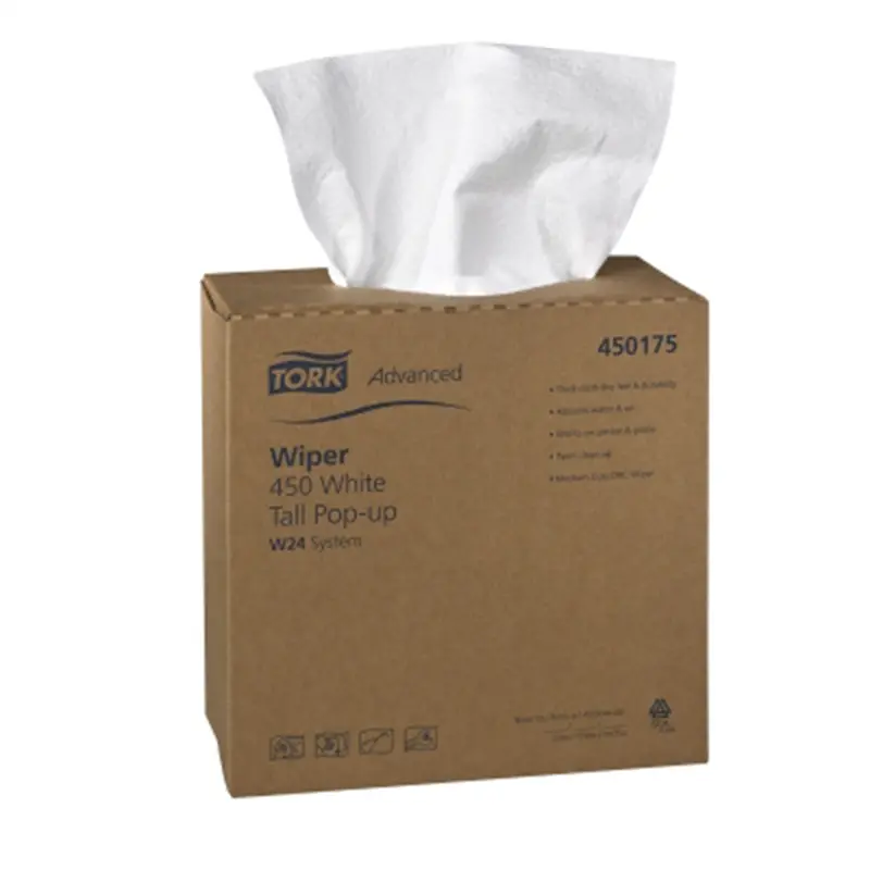 Tork Advanced 450 Drc Wipers Pop Up Box - 9.5"X16.5" - 1 - 8/100 Count Sca450175 Sca Tissue 1