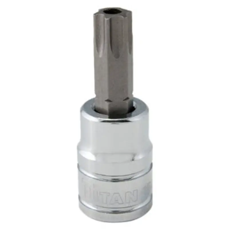 Torx Bit Socket, 3/8" Drive, T50, Chrome Tit68950 Titan 1