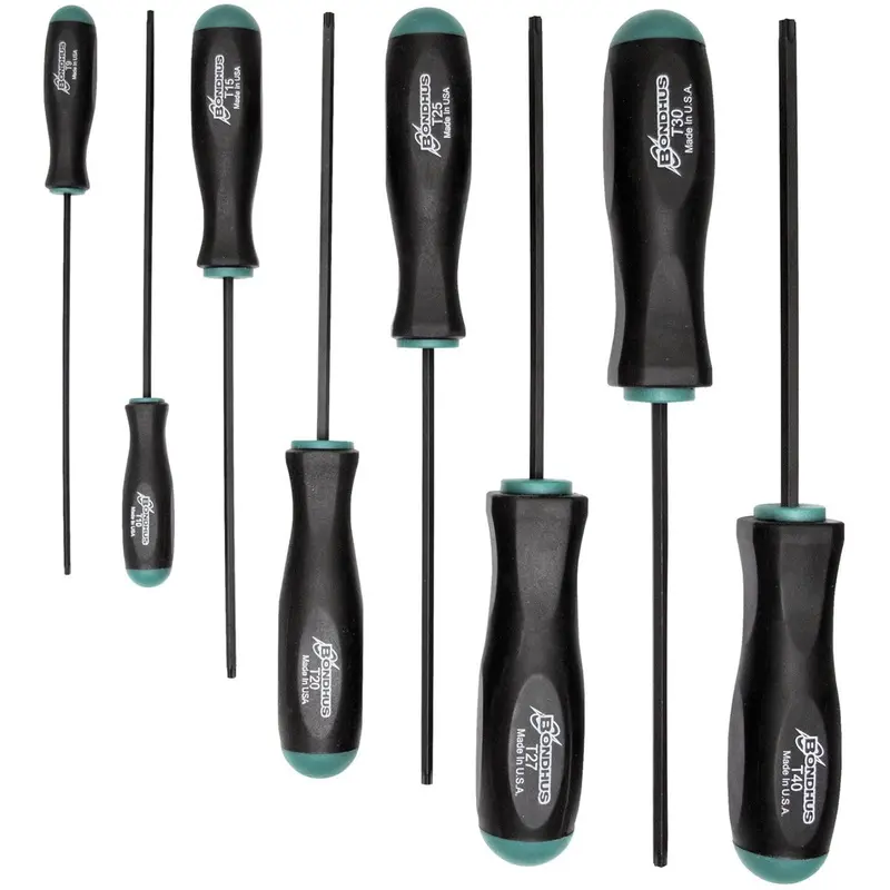 Torx Scewdriver Set, 8 Piece, T9 To T40 Bnd34534 Bondhus Corp. 1