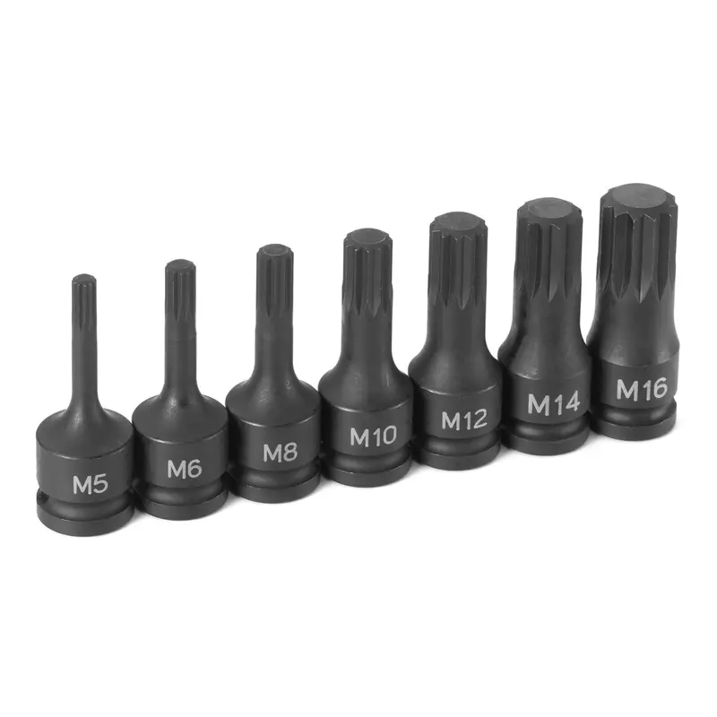 Triple Square 7-Piece 3/8" Drive Impact Socket Set Gre1207s Grey Pneumatic 1