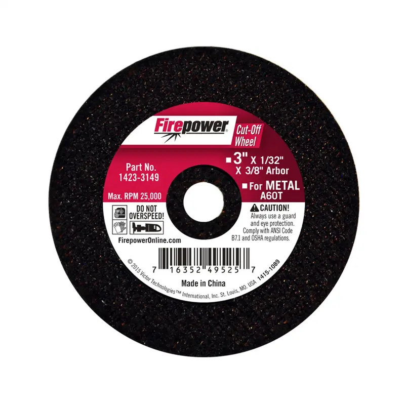 Type 1 Cut Off Abrasive Wheels, 3 Fpw1423-3149 Firepower 1