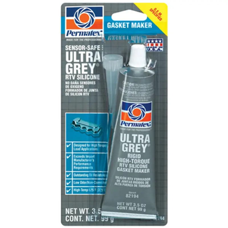 Ultra Grey Rigid High-Torque Rtv Silicone Gasket Maker, 3.5 Ounce Tube Carded Ptx82194-Can Permatex Inc 1