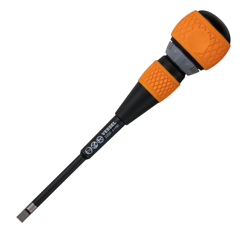 Vessel Tools No. 2200 Ball Ratchet Screwdriver 6X100 Ves2200s6100 Vessel Tool U.S.A Inc 1