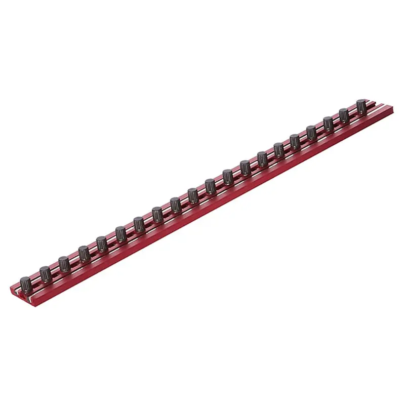 Vim Tools 12 In. Red Magrail Tl Magnetic Socket Holder W/ 20 - 1/4 In. Studs Vimmr12r20a Vim Products 1