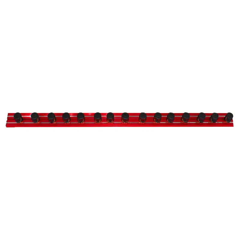 Vim Tools 12 In. Red Magrail Tl, Magnetic Socket Holder With 15 3/8 In. Studs Vimmr12r15b Vim Products 1