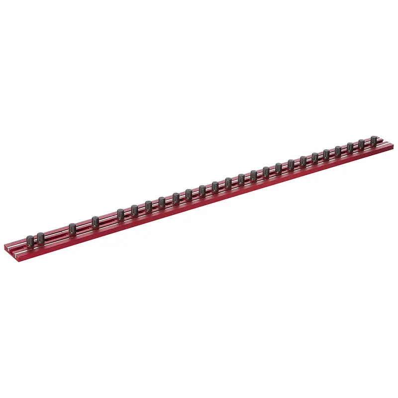 Vim Tools 16 In. Red Magrail Tl Magnetic Socket Holder W/ 25 - 1/4 In. Studs Vimmr16r25a Vim Products 1