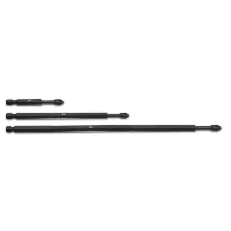 Vim Tools 3-Piece Philips P2 Torsion Pwr Shank Drive Set Vimv222 Vim Products 1