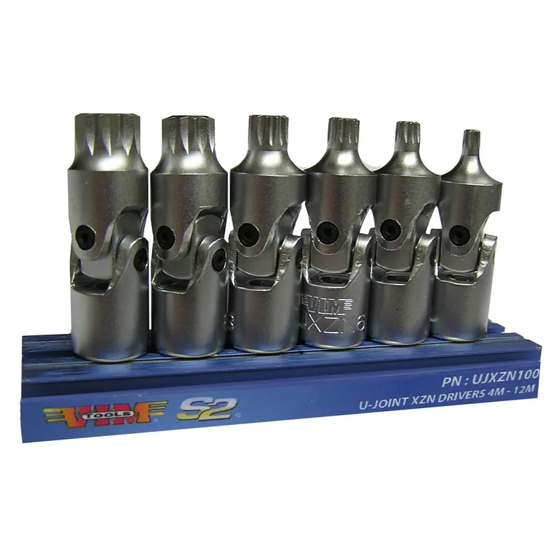 Vim Tools 6-Piece 1/4 In. Drive Universal Joint Xzn Triple Square Driver Set Vimujxzn100 Vim Products 1