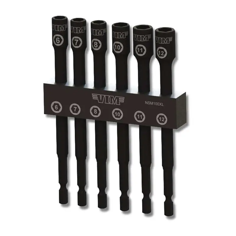 Vim Tools 6-Piece 6 In. Extra Long Metric Nut Setter Kit Set Vimnsm100xl Vim Products 1