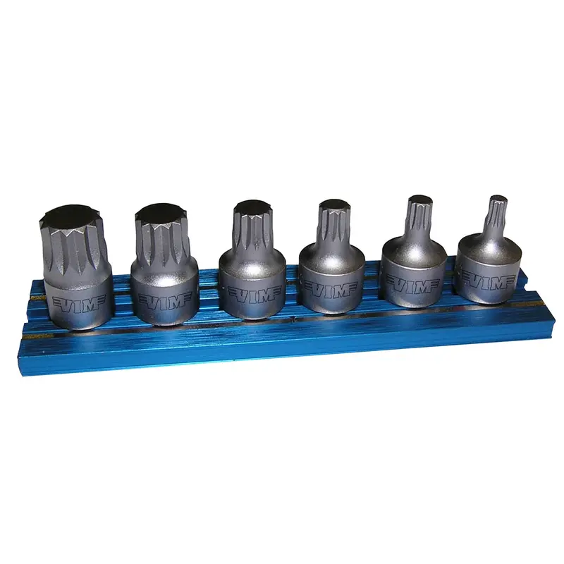Vim Tools 6-Piece Xzn Stubby Driver Set, 1/4 In. Square Drive Vimxzns412 Vim Products 1