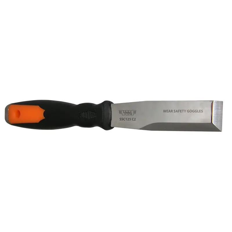 Vim Tools Heavy Duty, Stainless Dual Bevel Striking Scraper, 1.25 In. Wide Vimssc125c2 Vim Products 1