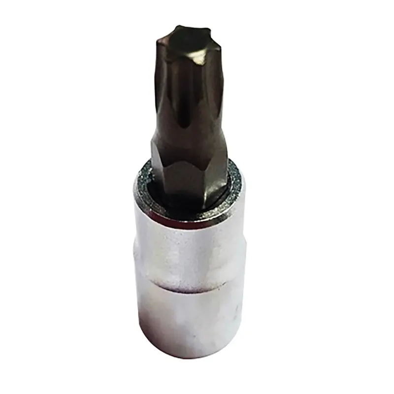 Vim Tools T10 Torx Bit, Satin Chrome 1/4 Square Drive Bit Holder Vimpfs4t10 Vim Products 1