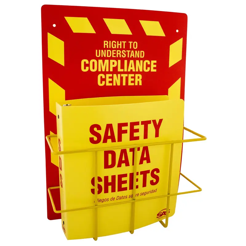 Wall Mount Sds Compliance Center W/ 1.5 In. Binder Sas6000-75 Sas Safety 1