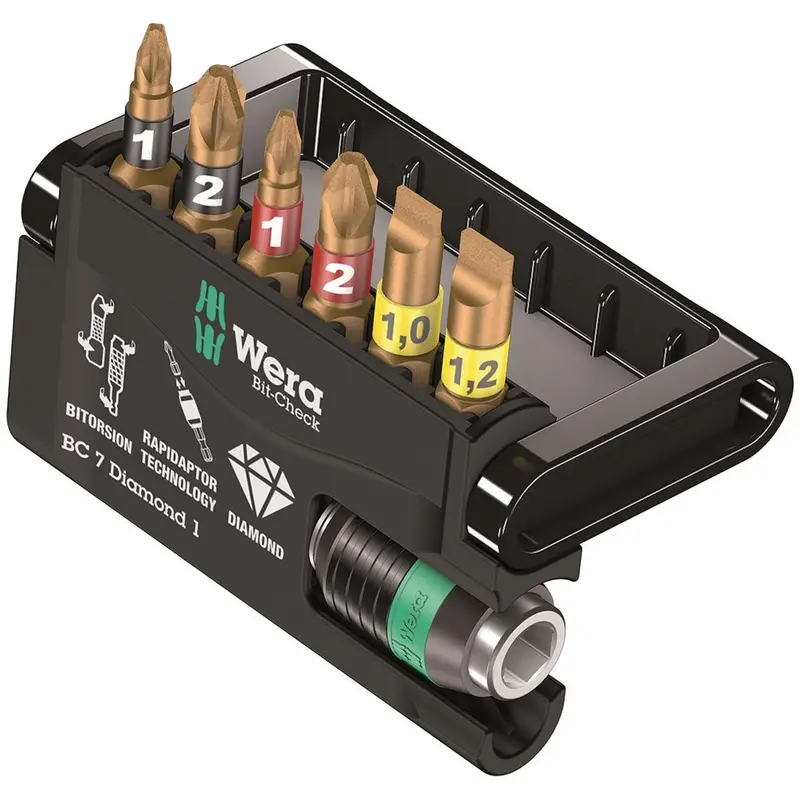 Wera Tools 7-Piece Bit Holder And Set Wer05057416001 Wera Tools 1
