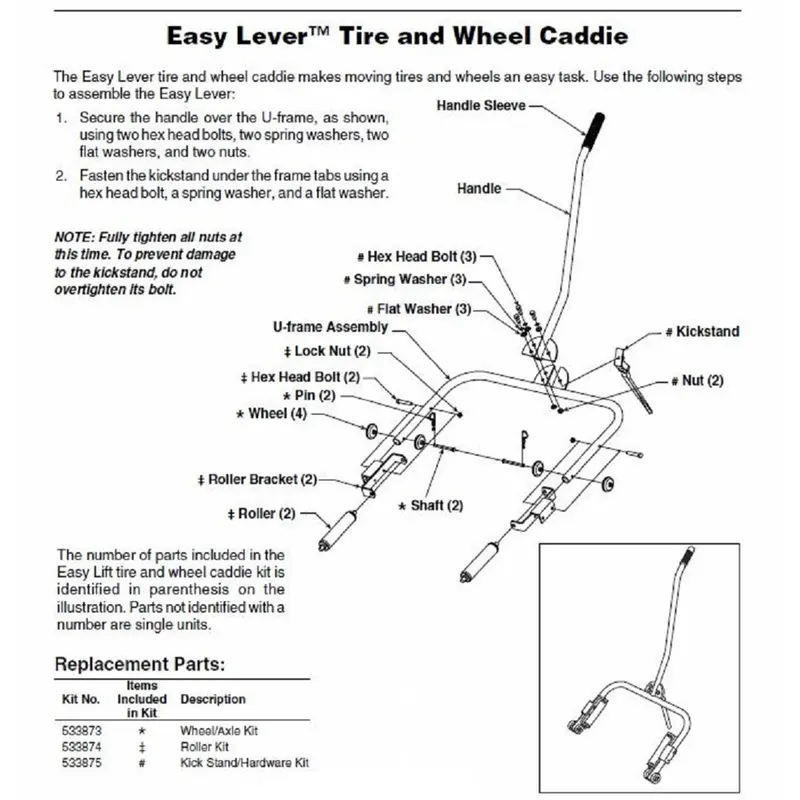 Wheel Axle Kit Otc533873 Otc 1