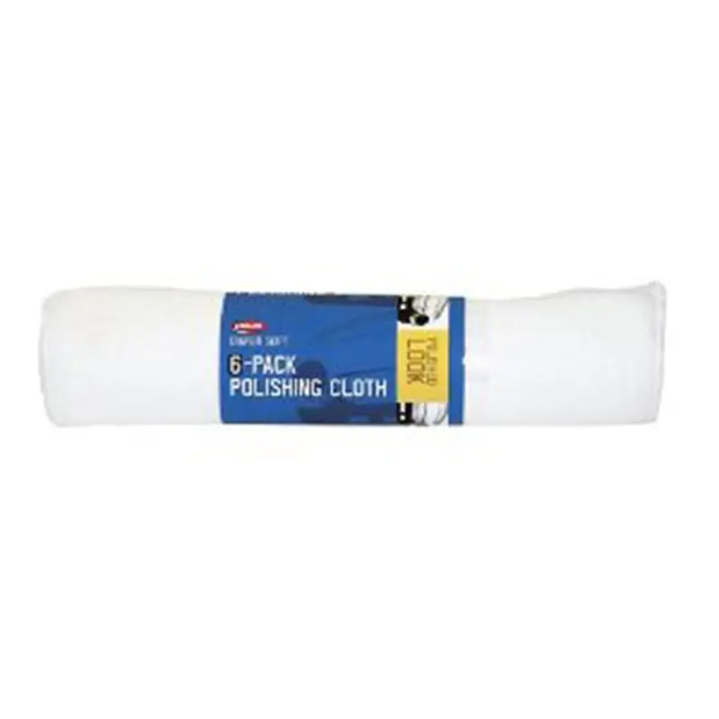 White Cotton Towels, 6 Pack, 11" X 17", Diaper Soft Polishing Cloth, Rolled Crd40067 Carrand 1