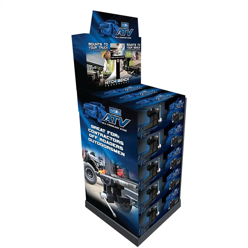 Wilton All-Terrain Vise Merchandiser With 7 In. Lcd Tv And 15 Atvs, Fully Assembled Wil10010k Wilton 1