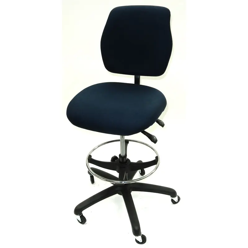 Workbench Chair, Upholstered-Blue, Deluxe Control Lds1010552 Lds Industries 1