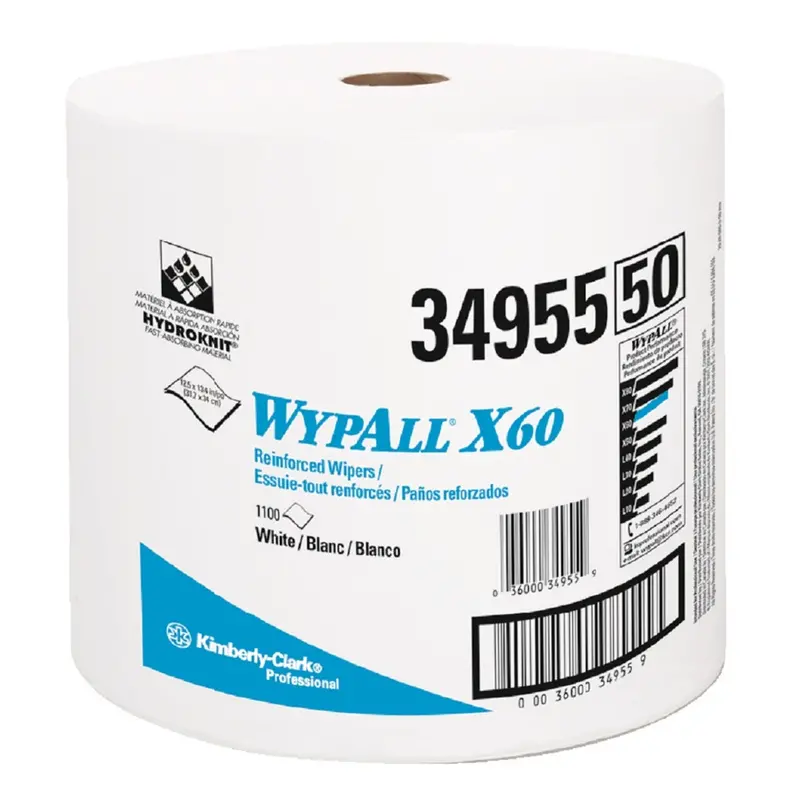Wypall X60 Teri Reinforced Jumbo Roll Wipers Kim34955 Kimberly-Clark 1