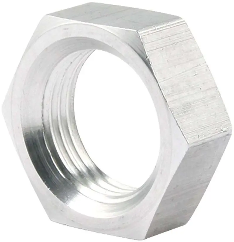 Allstar Performance Thin Aluminum Jam Nuts – 3/4"-16 Rh, 10-Pack, Clear Anodized 1