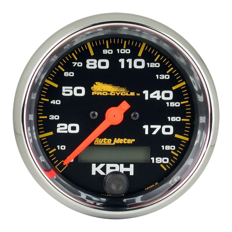 Autometer 19350 Pro-Cycle Electric Speedometer – 3-3/4-Inch Black Dial, 120 Mph Range 1