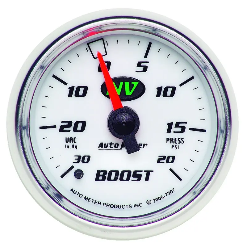 Autometer 7307 Gauge; Vac/Boost; 2 1/16In.; 30Inhg-20Psi; Mechanical; Nv 1