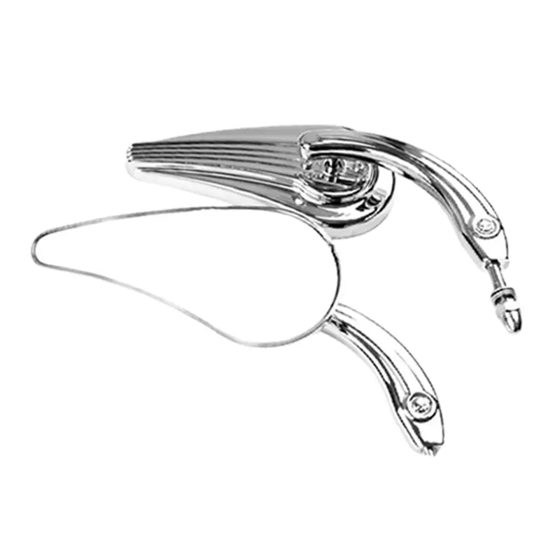 Cipa Chrome Duckbill Motorcycle Mirror Kit – Includes Left And Right Mirrors (Model 01920) 1