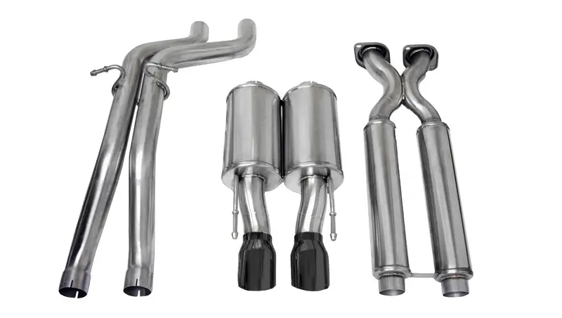 Corsa Performance 14451Blk 2.5-Inch Dual Center Exhaust With 4-Inch Black Tips – For 2006–2010 Grand Cherokee Srt-8 1