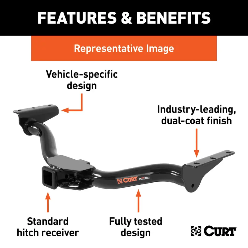Curt 13445 Class Iii Trailer Hitch – 2-Inch Receiver For Lexus Gx470 & Toyota 4Runner 1