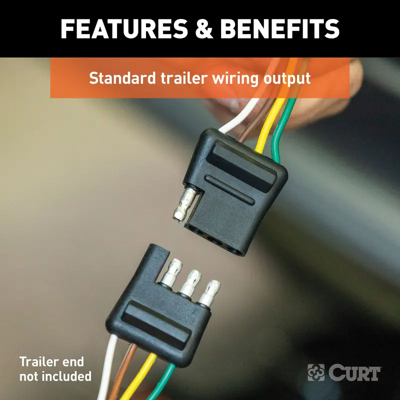 Curt 55530 Custom 4-Way Flat Wiring Harness For Chrysler Pacifica 1